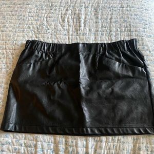 Faux Leather Skirt